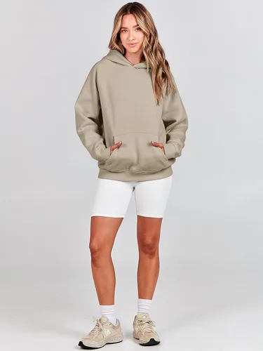 Miniatura 159 de ANRABESS - Sudaderas con capucha para mujer, sobre talla, de vellón de manga larga, modelo de 2024, para otoño