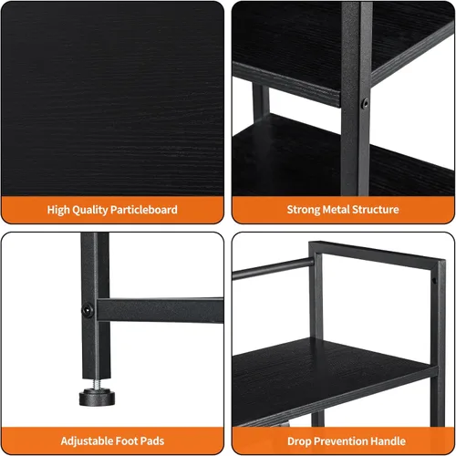 Miniatura 7 de Snughome Estante de Escritorio, Gabinete de Escritorio de 38.6" para Monitor de Computadora, Estante Organizador de Escritorio, Estante de Negro