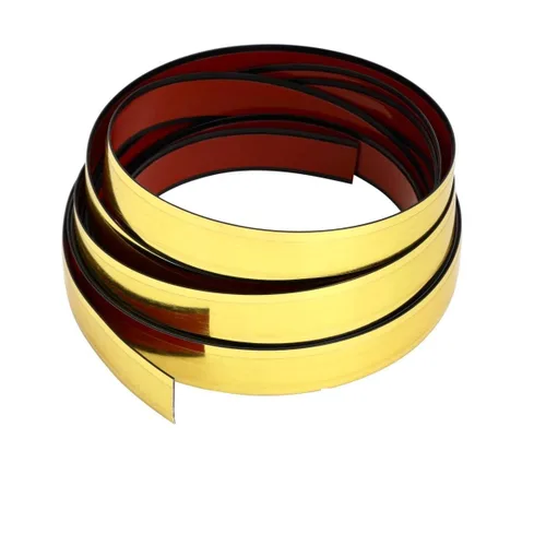 Miniatura 10 de Moldura Metálica Plateada Flexible de PVC Decorativa Cinta para Borde de Espejo Autoadhesiva Vibrante Brillante como Espejo Moldura Decorativa