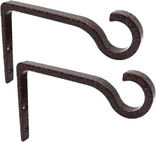 Miniatura 37 de QIEGL Soporte colgante para plantas de 6 pulgadas, gancho de metal para plantas, gancho de pastor decorativo para colgar linternas, comedero
