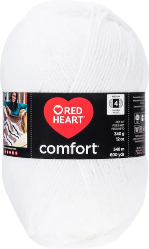 RED HEART Hilo Comfort Shimmers, ópalo blanco