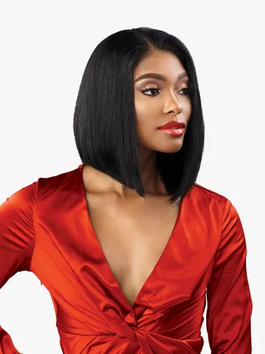 Miniatura 3 de Sensationnel 100% cabello humano virgen 15A 13x4 HD encaje peluca - BOB 10 (negro natural)