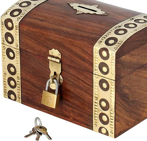 Caja de ahorro de dinero con banco de monedas, bancos para adultos, alcancía de madera para vacaciones (Design_3)