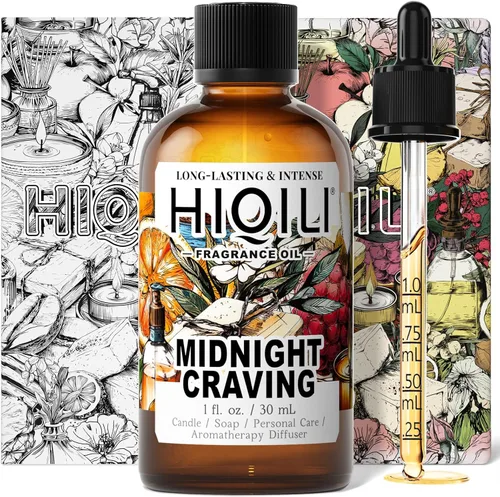 HIQILI Aceite de Fragancia Midnight Craving, inspirado en Y S.L's B.Lack O.pium, para difusor, fabricación de velas, jabón y bálsamo de perfume,
