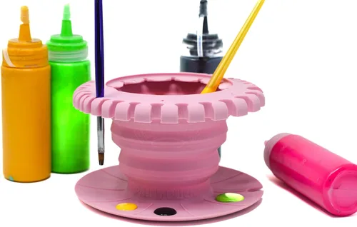 Miniatura 8 de Paint Puck CollapsiBowl - Limpiador de pinceles de pintura, taza de enjuague (azul) - Taza de agua plegable para pintura y limpiador de pinceles