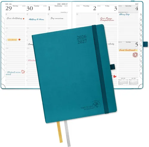 Miniatura 56 de POPRUN Agenda de bolsillo 2026-2027, tamaño del bolso, 4 x 6.25 pulgadas, calendario de bolsillo (julio de 2026 a junio de 2027) para bolso