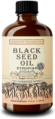 Miniatura 3 de Aceite de semilla negra etíope de 16 onzas – Nigella sativa prensada en frío Aceite de semilla de comino negro de alta timoquinona al 3.45%