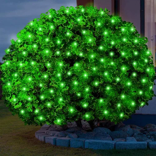 Miniatura 11 de Meteds 6 pies x 4 pies luces LED de red de Navidad con cable verde, luces de red impermeables certificadas UL conectables para arbustos, árboles