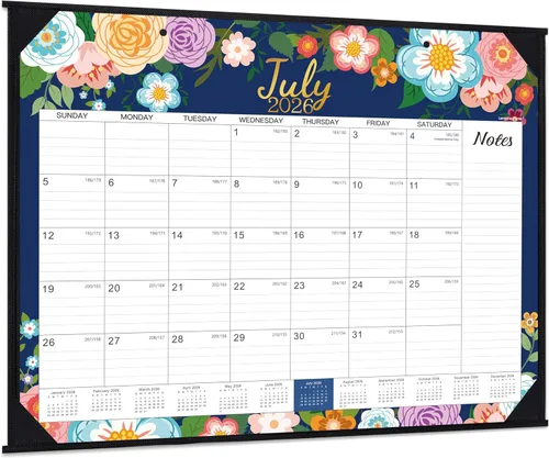Calendario de escritorio 2026, calendario de escritorio grande 2026, enero 2026 a diciembre de 2026, 22 x 17 pulgadas, calendario 2026 de 12 meses