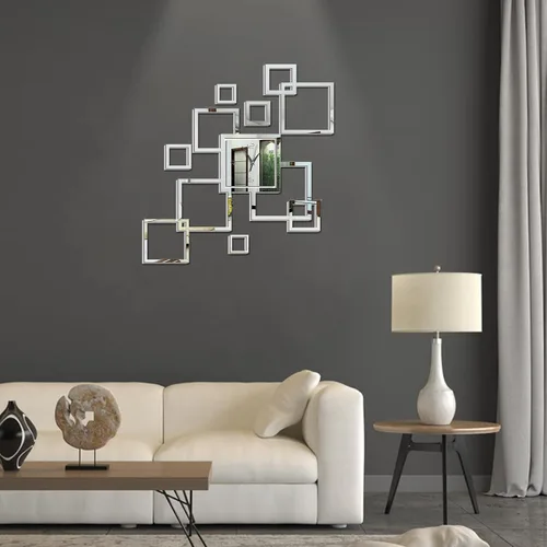 Miniatura 8 de Reloj de pared 3D DIY para decoración de sala de estar, moderno, silencioso, sin tictac, gran creatividad, sin marco, relojes de pared acrílicos