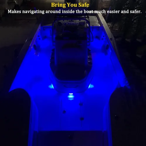 Miniatura 4 de Boaton Luces LED para pesca nocturna marina, luces interiores de cortesía para barco, sin necesidad de perforar, azul 10 piezas azul (Blue)