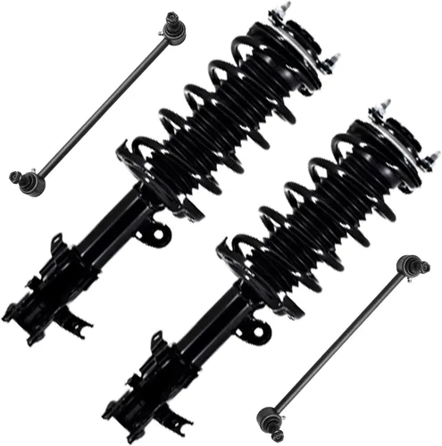 Miniatura 43 de Detroit Axle - Kit de puntales delanteros 2WD para Ford F-150 2005-2008 Lincoln Mark LT 2005-2008, 2 puntales con muelle helicoidal, 2 enlaces