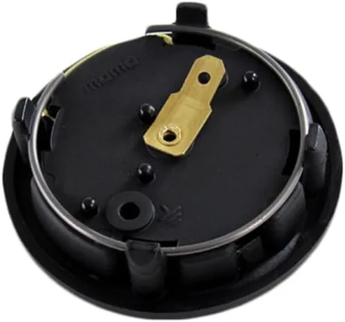 Miniatura 3 de Q1-TECH, botón redondo JDM universal para volantes aftermarket de 6 pernos con abertura de dos pulgadas 2" para botón de bocina (AUD-BK)