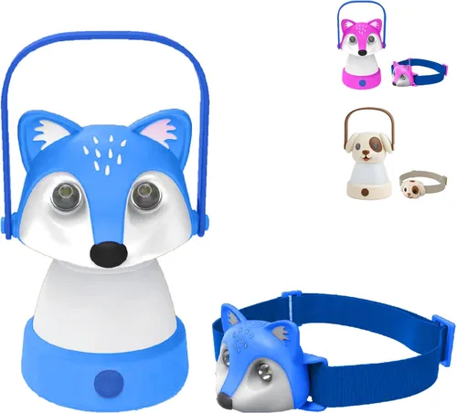 Esenciales de Campamento para Niños – Juego de Linterna LED para Niños y Lámpara Frontal Recargable para Niños | Juguetes de Luz Nocturna/Linterna