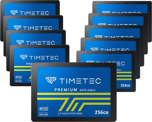 Miniatura 13 de Timetec 256GB SSD 3D NAND SATA III 6Gb/s 2.5 pulgadas 7mm (0.28") Velocidad de lectura de hasta 530 MB/s SLC caché Unidad interna de estado sólido