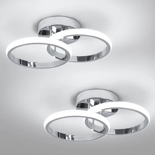 Miniatura 10 de CANEOE Lámparas de Techo LED Redondas Modernas, 6000K Blanco Frío, Lámparas de Techo para Pasillo, Luces de Techo Cerca del Techo para Baño