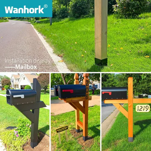Miniatura 4 de Protector de poste ajustable de acero inoxidable 304 (rango de 3.3-6 pulgadas), protege buzones, cubierta y vallas de la lluvia y daños al