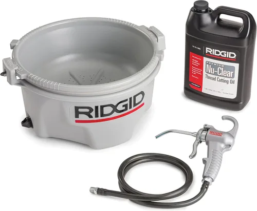 Miniatura 2 de RIDGID 10883 Model 418 - Engrasador con aceite de corte de hilo prémium y RIDGID - 32808 1 galón Endura-Clear Endura-Clear Aceite de corte de rosca