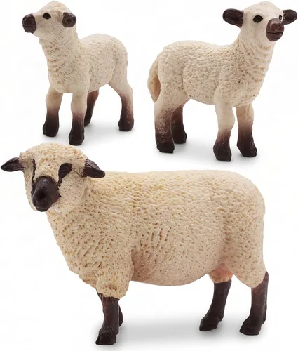 Miniatura 9 de Gemini&Genius Juguetes de cordero figuras de animales de granja, juego de juguetes de Shaun The Sheep. Ideal para suministros de fiesta de niños, 2