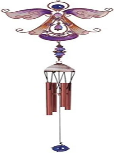 StealStreet SS-G-99890 Campanilla de viento de cobre y gema ángel decoración de jardín colgante decoración de porche