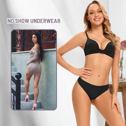 Miniatura 7 de Tangas sin costuras para mujer, bragas invisibles, ropa interior cómoda y transpirable sin costuras