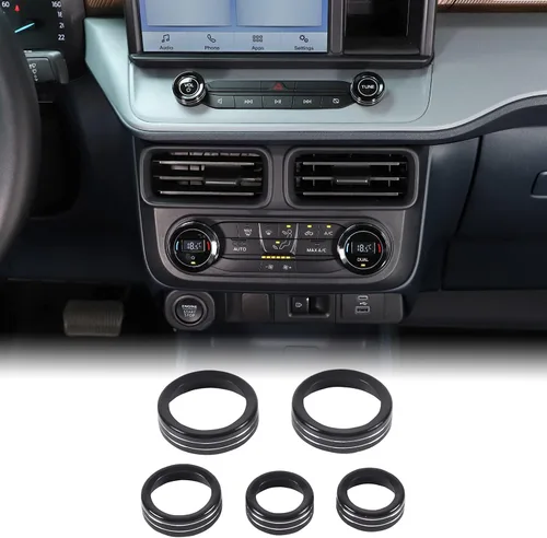 Miniatura 10 de Aunginsy Cubierta circular de botón de volumen para consola central de aire acondicionado compatible con Ford Maverick 2022-2024, botón de Azul