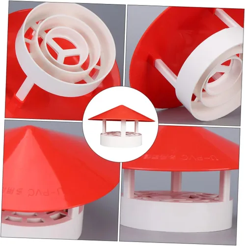Miniatura 3 de MERRYHAPY 1pc impermeable Smokestack Cap Pvc cubierta de chimenea para protección contra el tiempo embudo protector para ventilación de techo