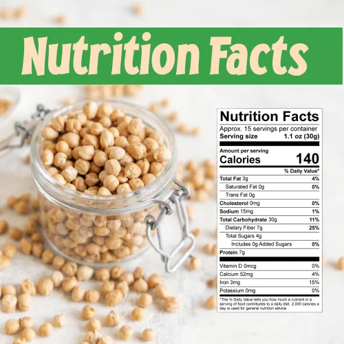 Miniatura 2 de Sincerely Nuts Garbanzos asados y sin sal (2 libras) Proteína a base de plantas, granos de garbanzo, gran aperitivo o guarnición, vegano, kosher