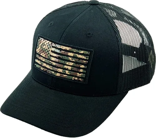 Miniatura 225 de KBETHOS Tactical Operator Collection USA Fishing Mesh Ballcap Flag Patch America Outdoors Trucker Baseball Cap