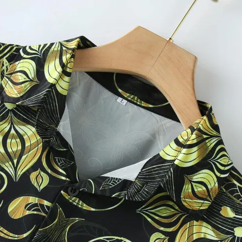 Miniatura 6 de ZDFER 2022 Nuevas camisas para hombre, camisas casuales de talla grande, camisas de manga larga con botones, camisas coloridas con cuello hawaiano