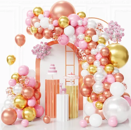 Miniatura 11 de Kit de arco de globos negros y plateados, 130 guirnaldas de globos negros metálicos, globos de látex plateados metálicos de diferentes tamaños