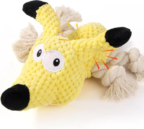 Miniatura 8 de Letsmeet Juguetes de Pato Actualizados para Perros para Masticadores Agresivos Juguetes para Cachorros con Papel Crujiente y Chirriador, Juguetes