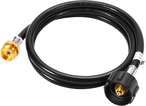GasSaf Manguera de propano de 5 pies, adaptador de propano convertidor de 1 libra a 20 libras, manguera de parrilla de gas de tanque de propano