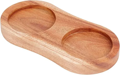 Miniatura 8 de GORGECRAFT Bandeja de molino de sal y pimienta, bandejas de molienda de pimienta de madera, bandeja de servir de té de condimentos de bambú