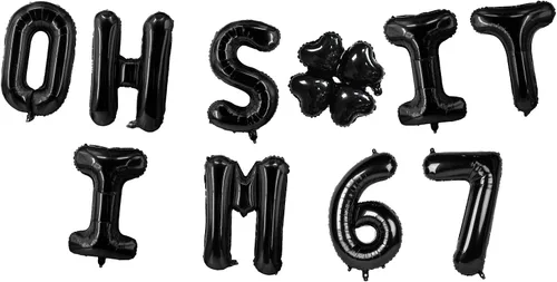 Miniatura 50 de Globos de látex de 16 pulgadas con texto en inglés "Oh I'm 14" Black Hallo Fourteen Cheers to 14 Years Old Theme Decor for Man Woman Happy 14th