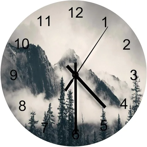 Miniatura 38 de Reloj de Pared de Flores Silencioso Sin Tictac Operado por Batería, Caricatura de los 70s Linda Flor Abstracta Pastel Margarita Reloj Floral