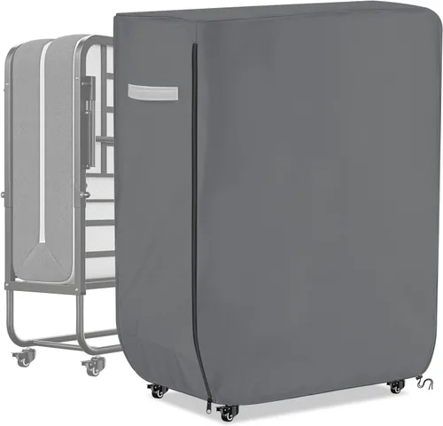 Miniatura 8 de Funda de cama enrollable resistente al agua, universal, plegable, con cremallera, protector a prueba de polvo, 39 pulgadas de largo x 15 pulgadas