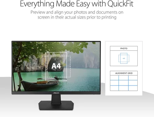 Miniatura 5 de ASUS Monitor de escritorio de 27 pulgadas, Full HD (1920 x 1080), IPS, 75Hz, sincronización adaptativa, HDMI, D-Sub, sin marco, VA27EHE