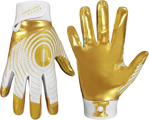 Miniatura 23 de HANDLANDY Guantes de fútbol para jóvenes, guantes receptores adhesivos para niños, guante de fútbol de súper agarre, mejor regalo para niños y niñas