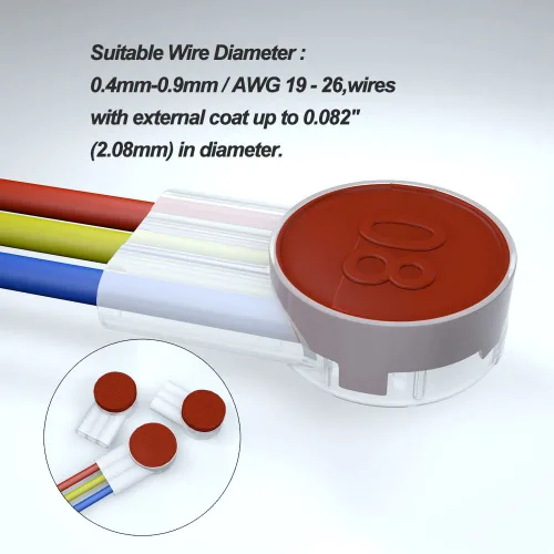 Miniatura 4 de UR2 IDC - Conector a tope autopelante, aislado y resistente a la humedad, cable a cable para 2 o 3 cables (50)