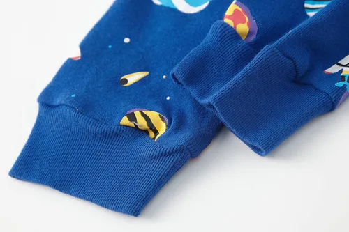 Miniatura 6 de Pijamas para niños, dinosaurio, cohete, espacio, 4 piezas, conjunto de ropa de dormir de 2 a 12 años