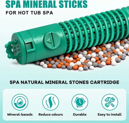Miniatura 6 de Filter Mate - Repuesto de varilla mineral para rana, inserto de cartucho de 4 meses para jacuzzis y spas de agua dulce, se adapta a la mayoría