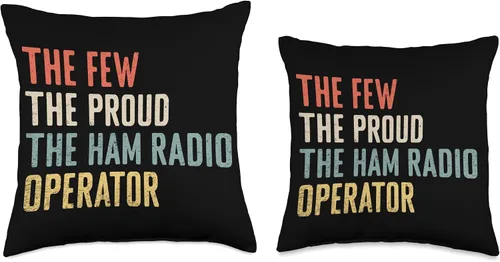 Miniatura 3 de Ham Radio Operator Gifts Amateur Radio Accessories Amateur Retro The Few The Proud The Ham - Almohada de operador de radio, 16 x 16 pulgadas