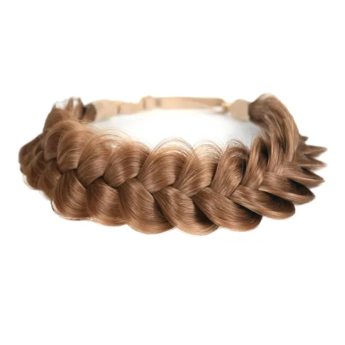 Miniatura 34 de Diadema trenzada, 2 hebras, clásica, gruesa, trenzada, ancha, elástica, de calidad, sintética, trenzada, para mujeres y niñas, estilo bohemio, 2.42