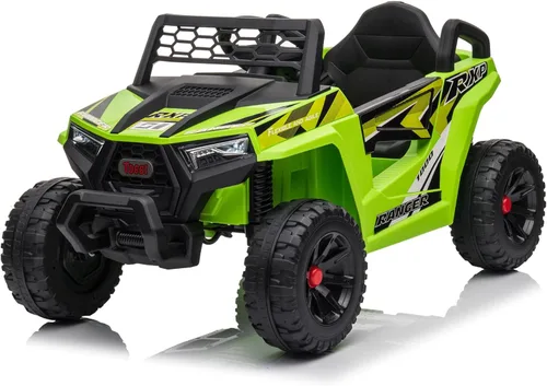 TOBBI - Auto de juguete de 12V para paseo infantil, camión eléctrico todo terreno para niños, vehículo de 4 ruedas con batería, 2 motores duales de