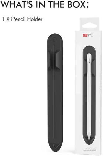 Miniatura 7 de AHASTYLE Soporte extraíble para iPencil [accesorio magnético] Fuerte adhesivo adhesivo de silicona para Apple Pencil de 1ª y 2ª generación (negro)