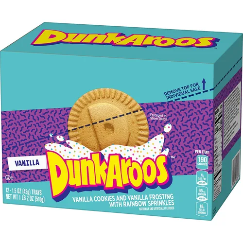 Miniatura 6 de Dunkaroos - Galletas de vainilla y glaseado de vainilla, 6 unidades, 9 oz