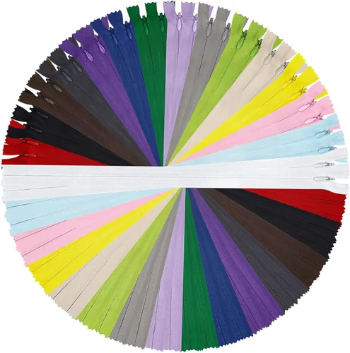 Miniatura 11 de DOITEM - 15 cremalleras invisibles de nailon multicolor para coser y manualidades, 15