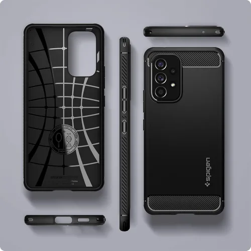 Miniatura 7 de Spigen Funda para Galaxy A53 5G, blindaje resistente [protección de grado militar] - negro mate