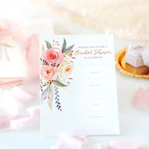Miniatura 4 de Papyrus Invitaciones para despedida de soltera, floral (20 unidades)